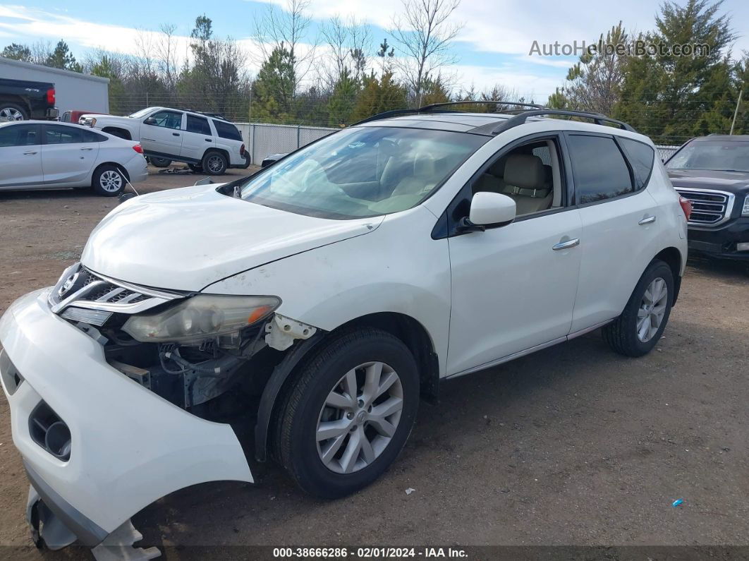 2011 Nissan Murano Sl White vin: JN8AZ1MUXBW064693