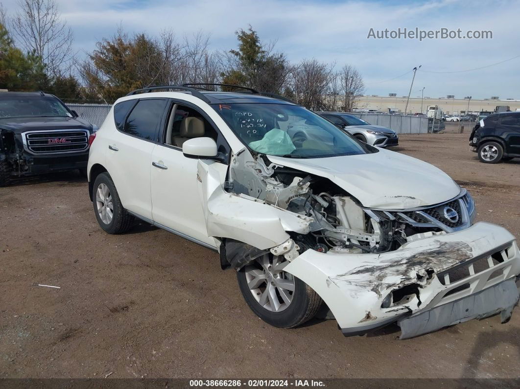 2011 Nissan Murano Sl White vin: JN8AZ1MUXBW064693