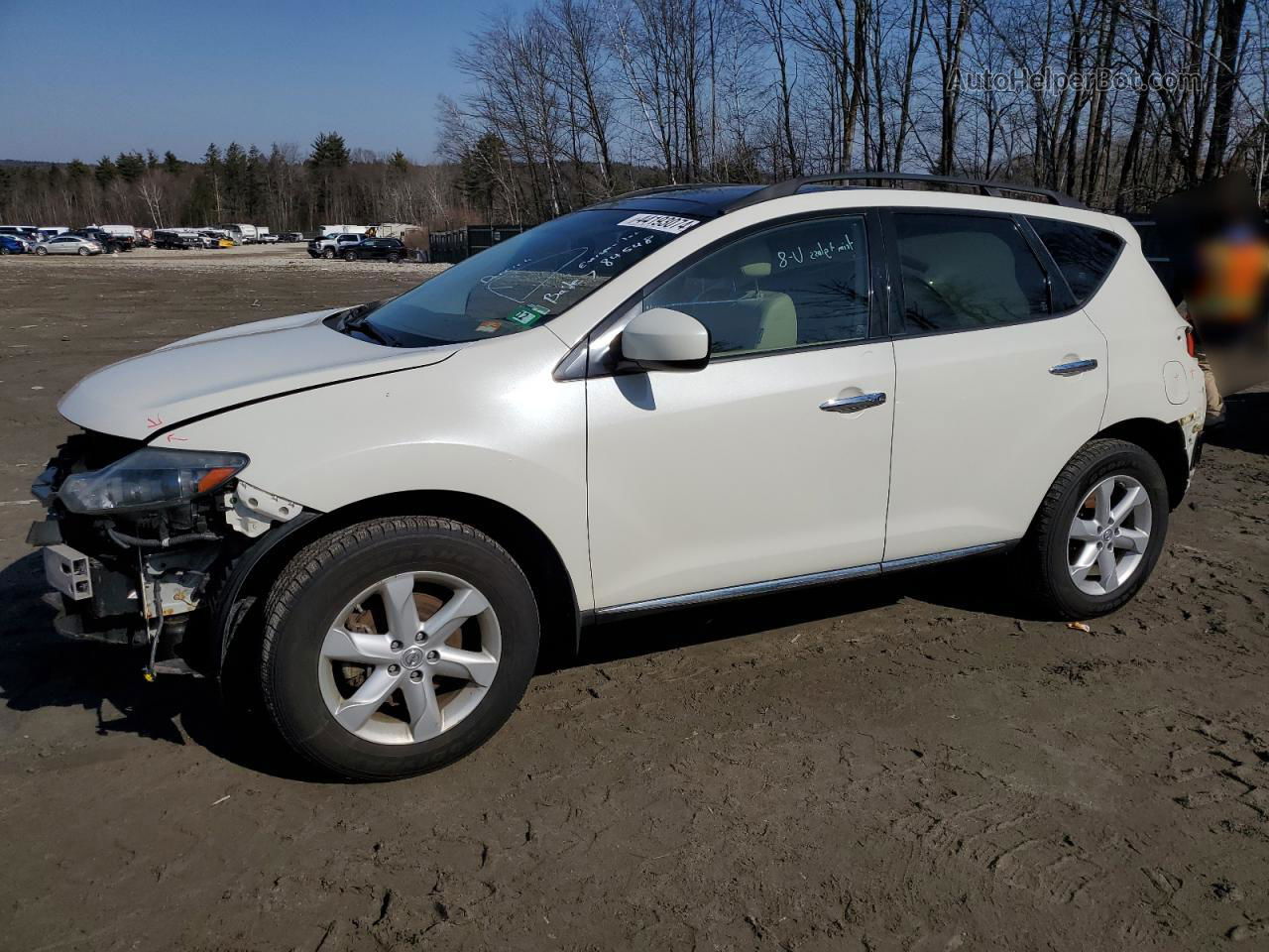 2010 Nissan Murano S White vin: JN8AZ1MW0AW110144