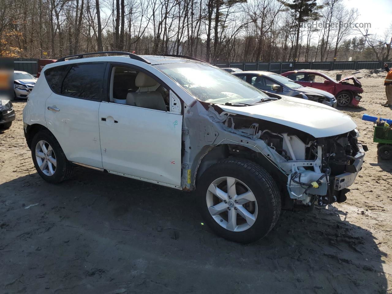 2010 Nissan Murano S White vin: JN8AZ1MW0AW110144