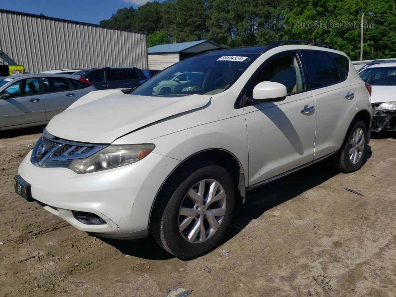 2011 Nissan Murano S White vin: JN8AZ1MW0BW182754