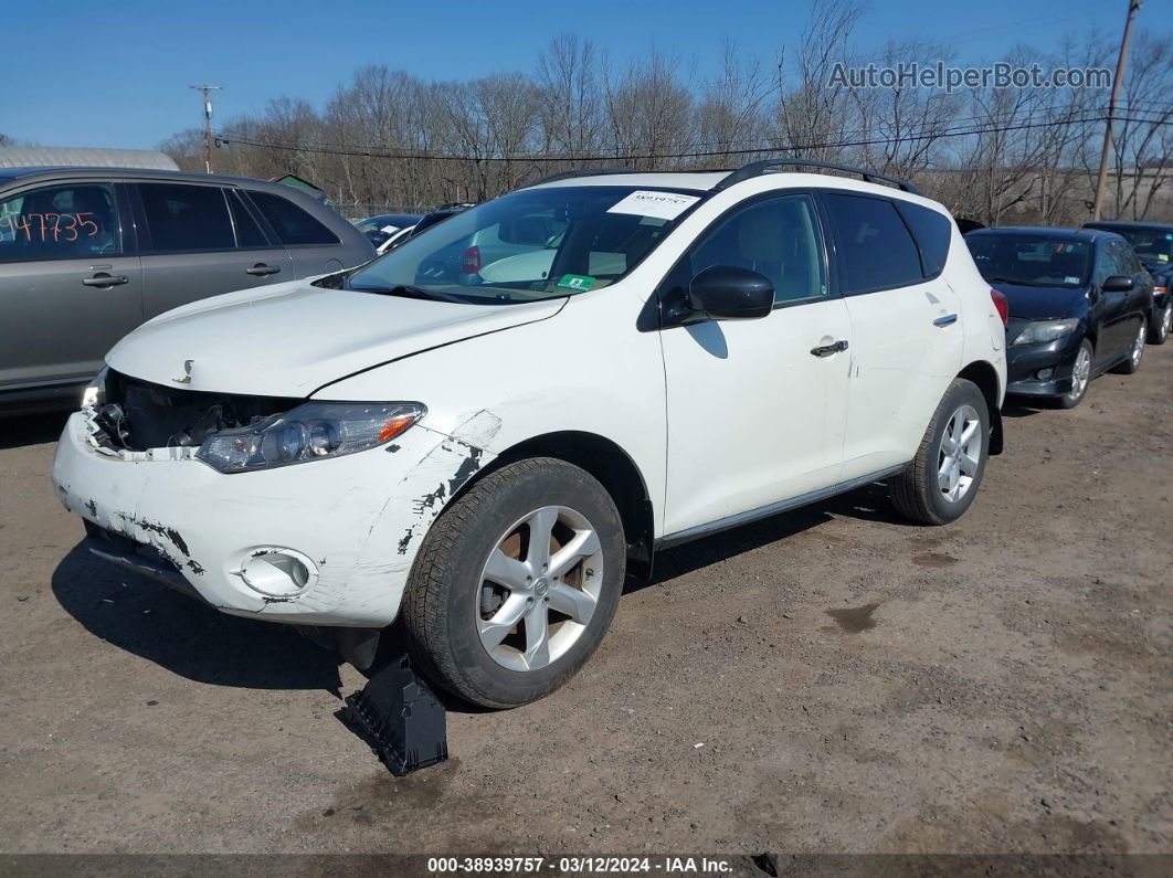 2010 Nissan Murano Sl White vin: JN8AZ1MW1AW100237