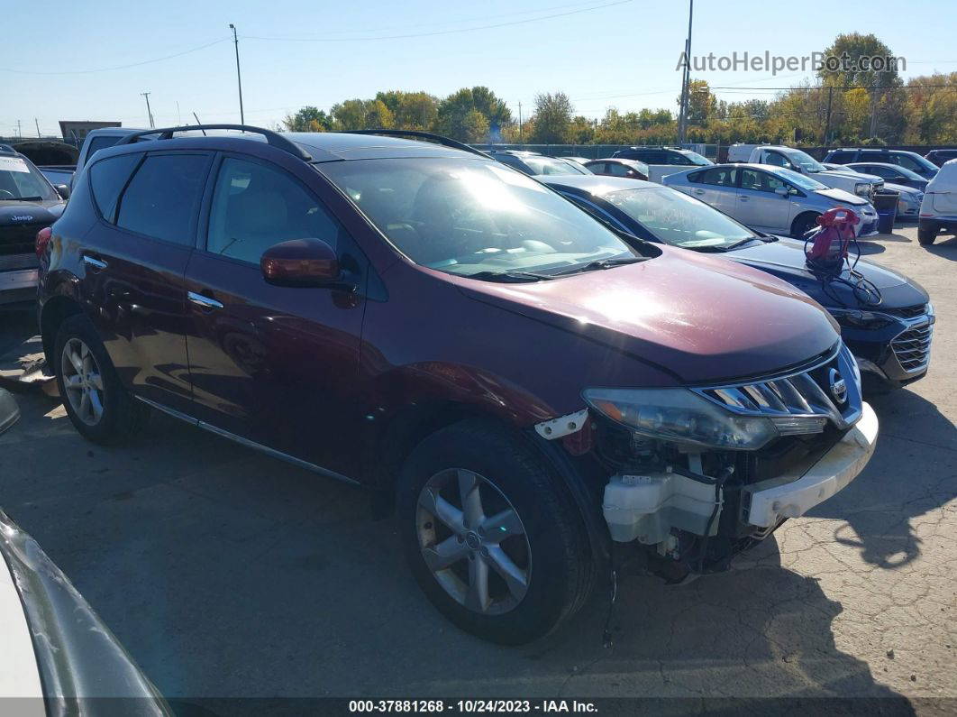 2010 Nissan Murano Sl Red vin: JN8AZ1MW1AW111917