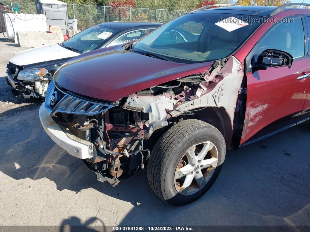 2010 Nissan Murano Sl Red vin: JN8AZ1MW1AW111917