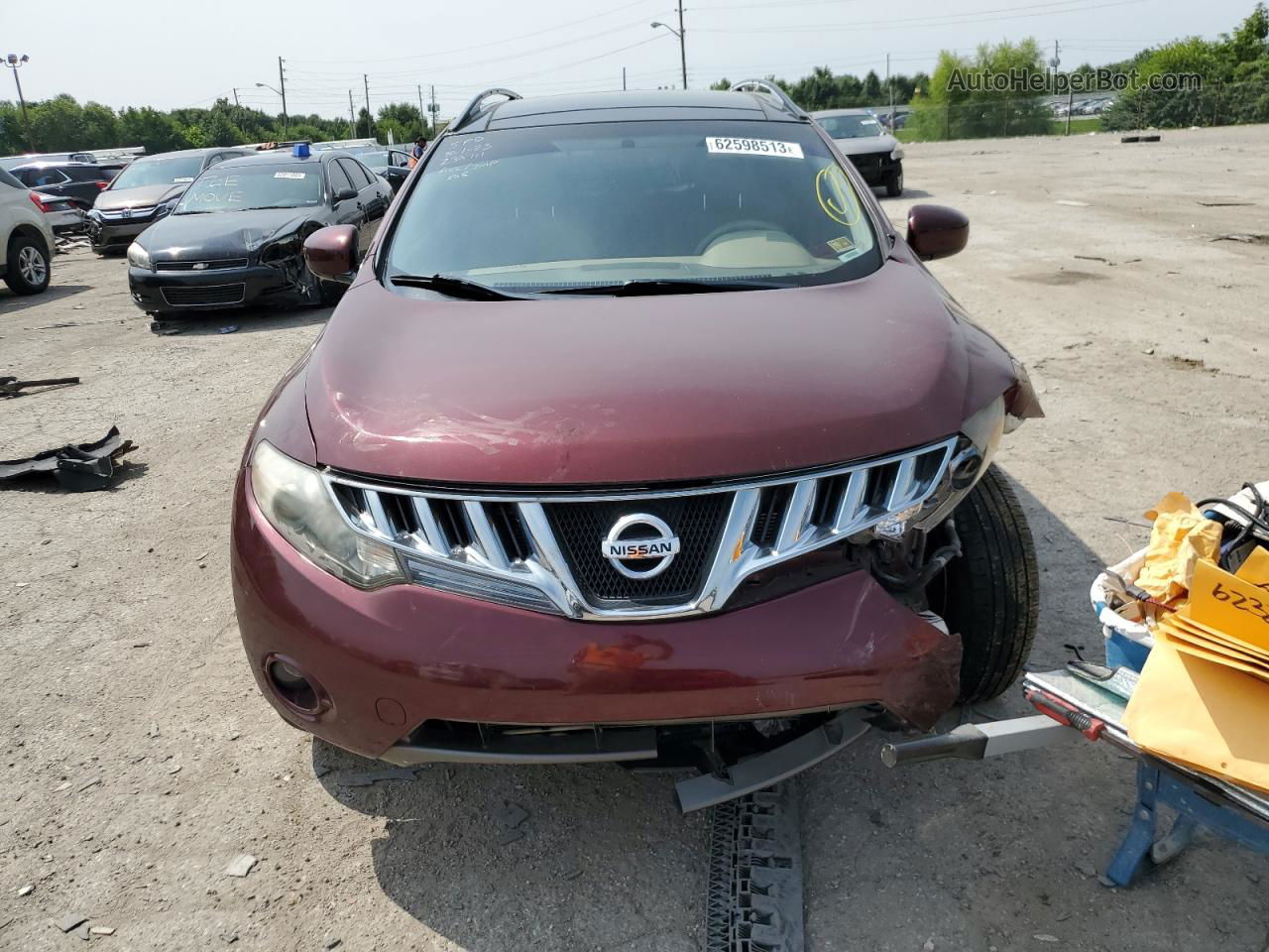 2010 Nissan Murano S Бордовый vin: JN8AZ1MW1AW122111