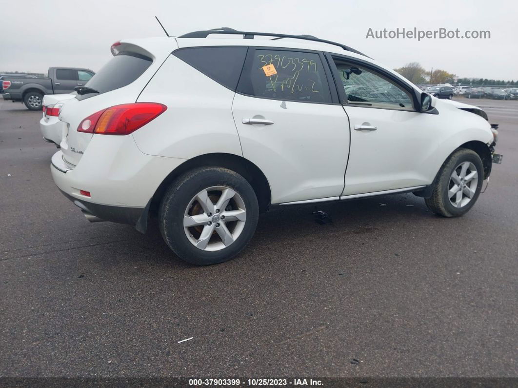 2010 Nissan Murano Sl White vin: JN8AZ1MW1AW125042