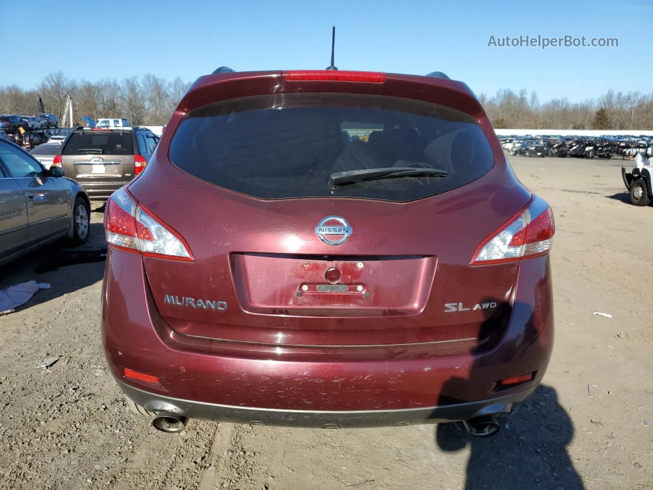 2011 Nissan Murano S Бордовый vin: JN8AZ1MW2BW162201