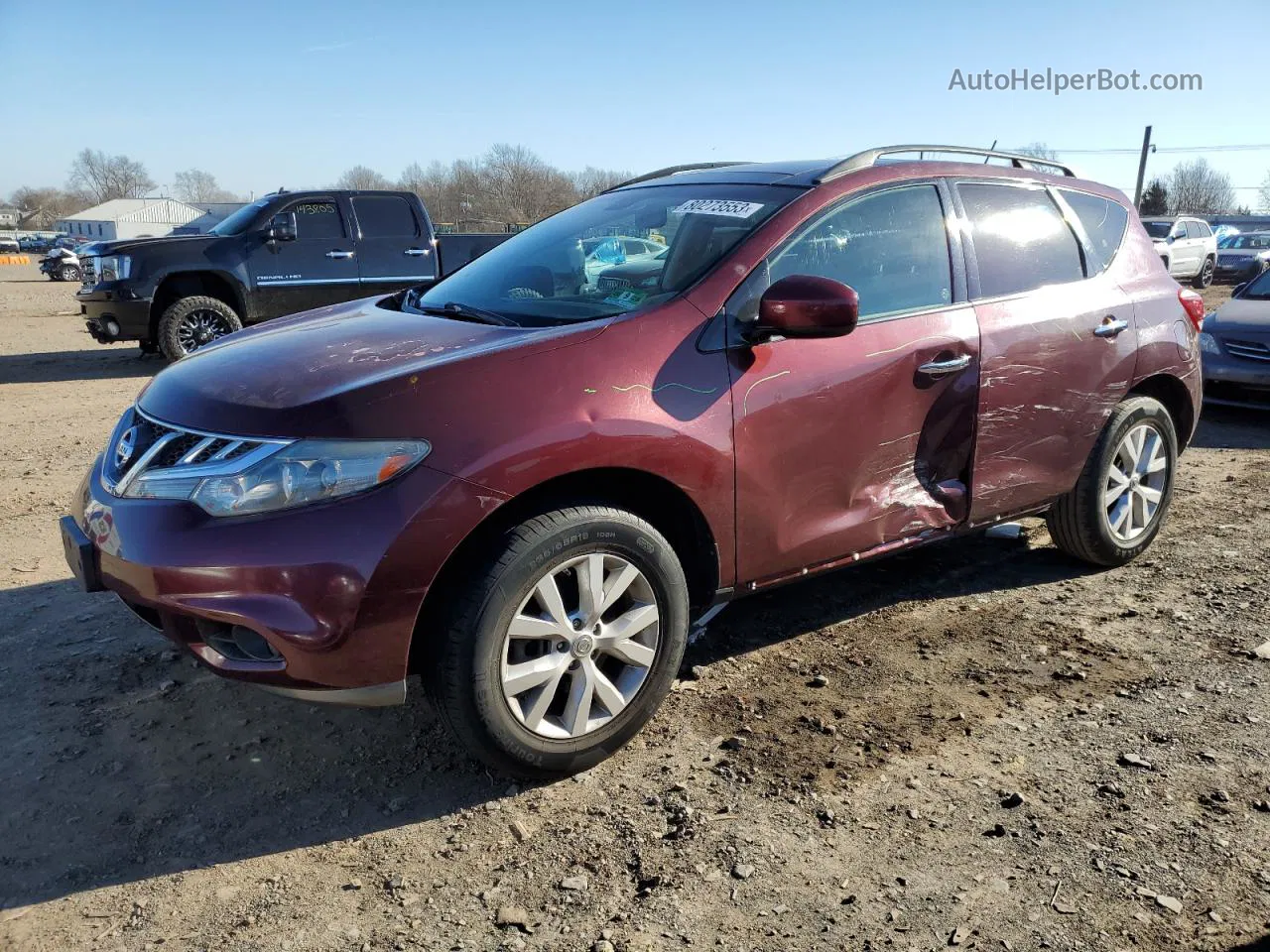 2011 Nissan Murano S Бордовый vin: JN8AZ1MW2BW162201