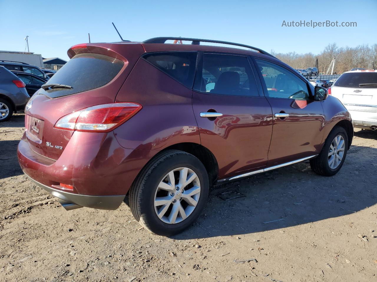 2011 Nissan Murano S Бордовый vin: JN8AZ1MW2BW162201