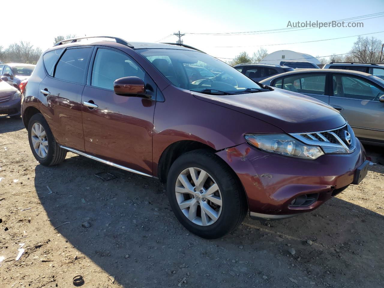 2011 Nissan Murano S Burgundy vin: JN8AZ1MW2BW162201