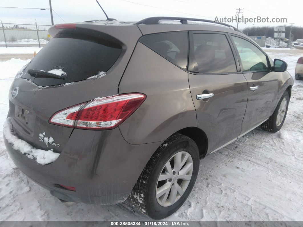 2011 Nissan Murano Sl Brown vin: JN8AZ1MW2BW167091