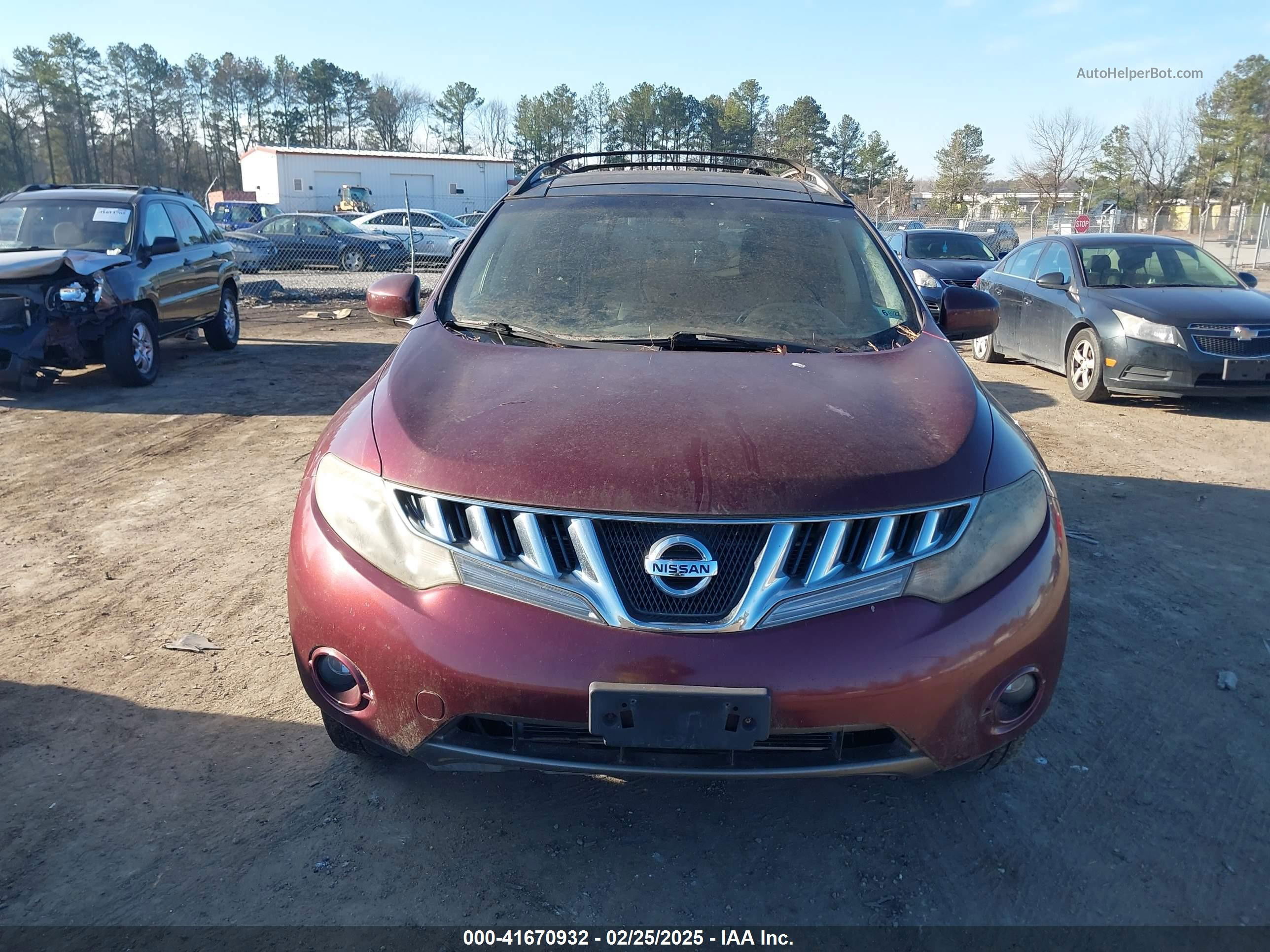 2010 Nissan Murano Sl Бордовый vin: JN8AZ1MW3AW124863