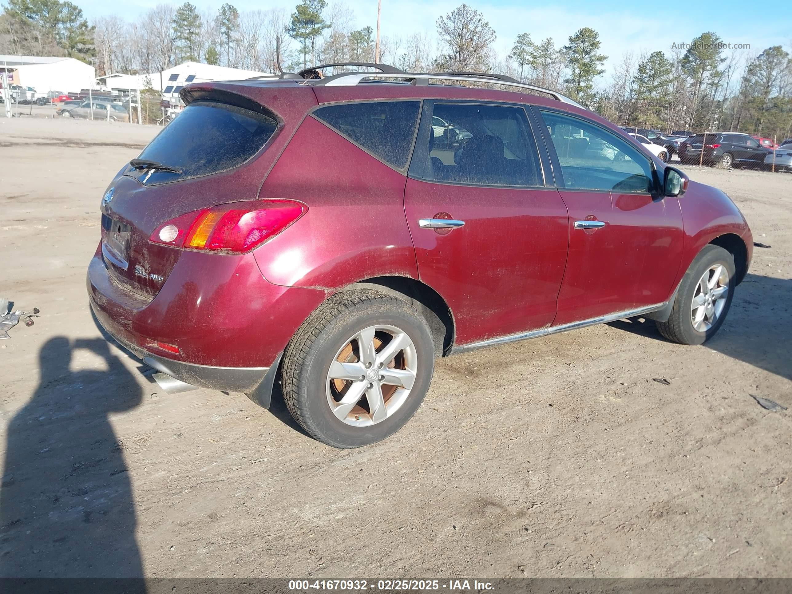 2010 Nissan Murano Sl Бордовый vin: JN8AZ1MW3AW124863