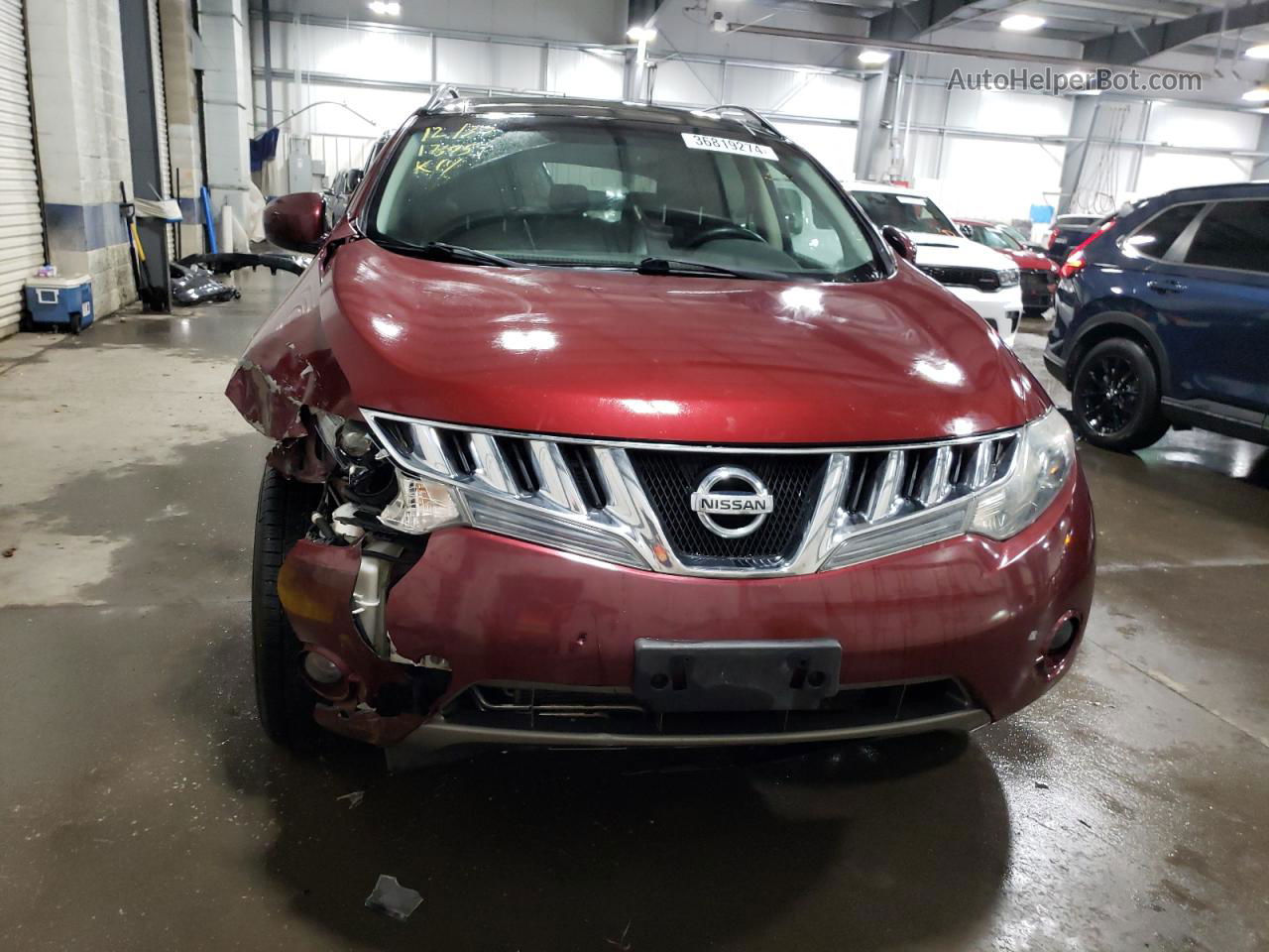 2010 Nissan Murano S Burgundy vin: JN8AZ1MW3AW131022