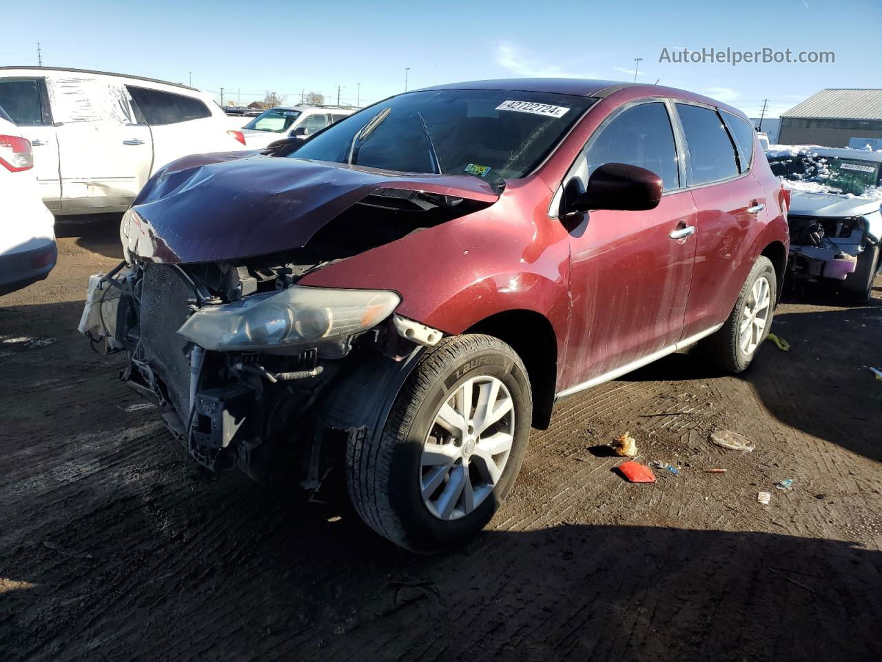 2011 Nissan Murano S Burgundy vin: JN8AZ1MW3BW156892