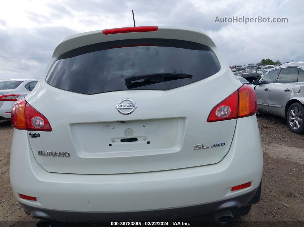 2010 Nissan Murano Sl White vin: JN8AZ1MW4AW122328