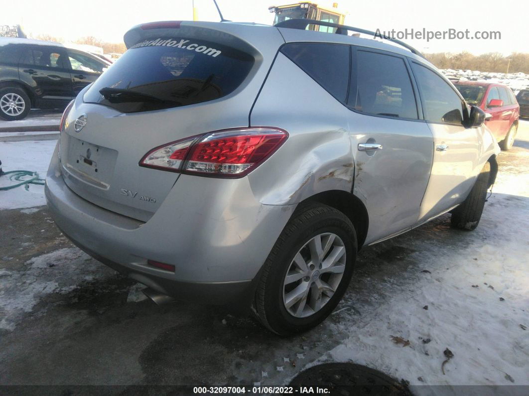 2011 Nissan Murano Sv Silver vin: JN8AZ1MW4BW150177