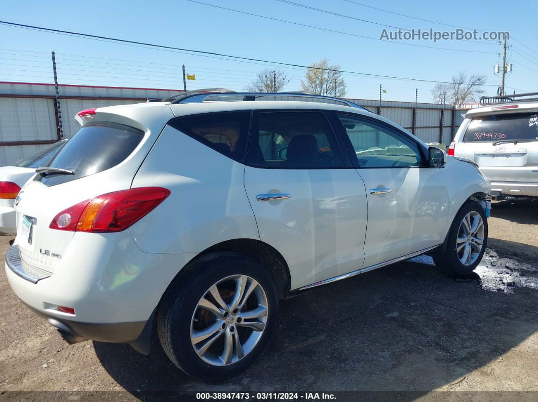 2010 Nissan Murano Le White vin: JN8AZ1MW5AW135928