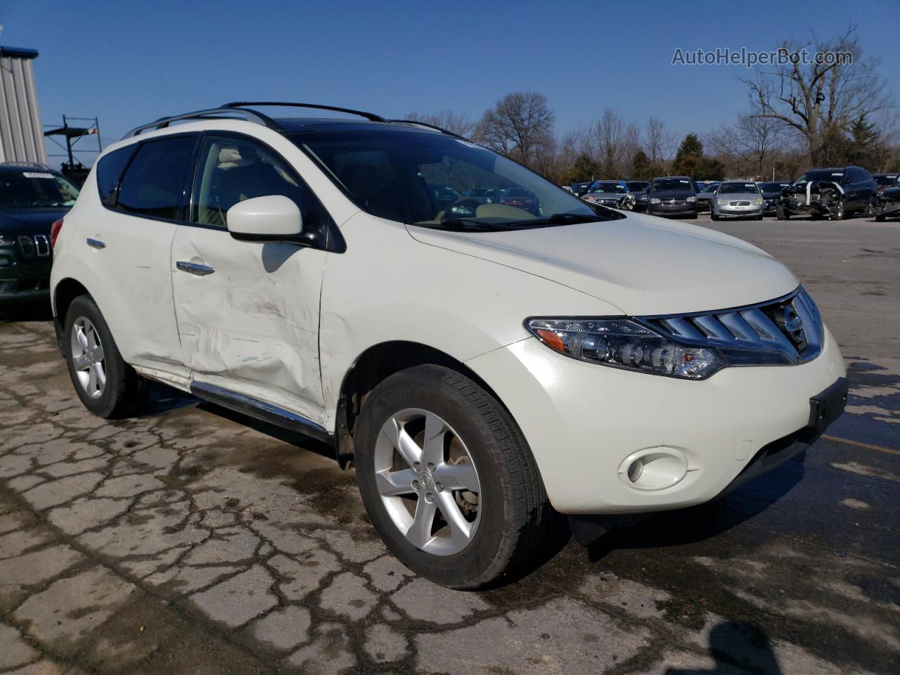 2010 Nissan Murano S White vin: JN8AZ1MW5AW137971