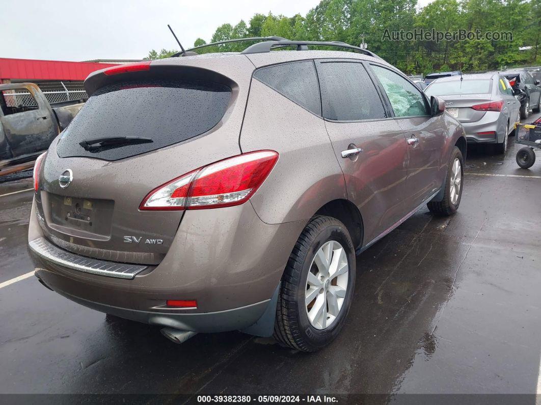 2011 Nissan Murano Sv Brown vin: JN8AZ1MW5BW187223