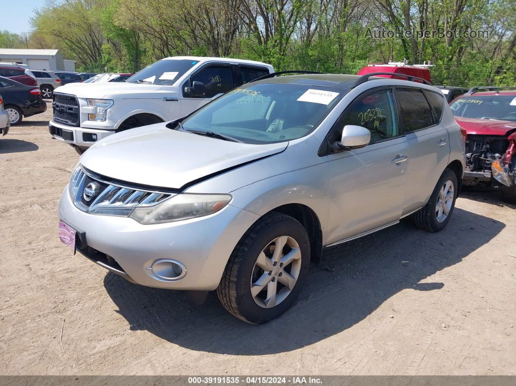2010 Nissan Murano Sl Silver vin: JN8AZ1MW6AW111105
