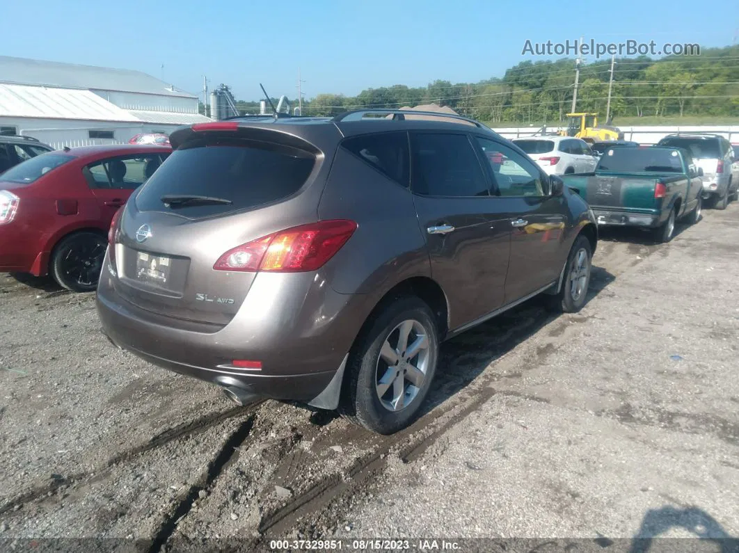 2010 Nissan Murano Sl Brown vin: JN8AZ1MW6AW129751