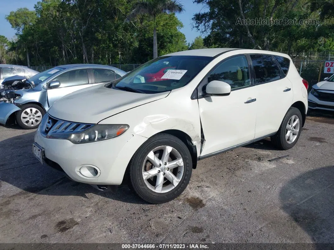 2010 Nissan Murano S White vin: JN8AZ1MW6AW136585