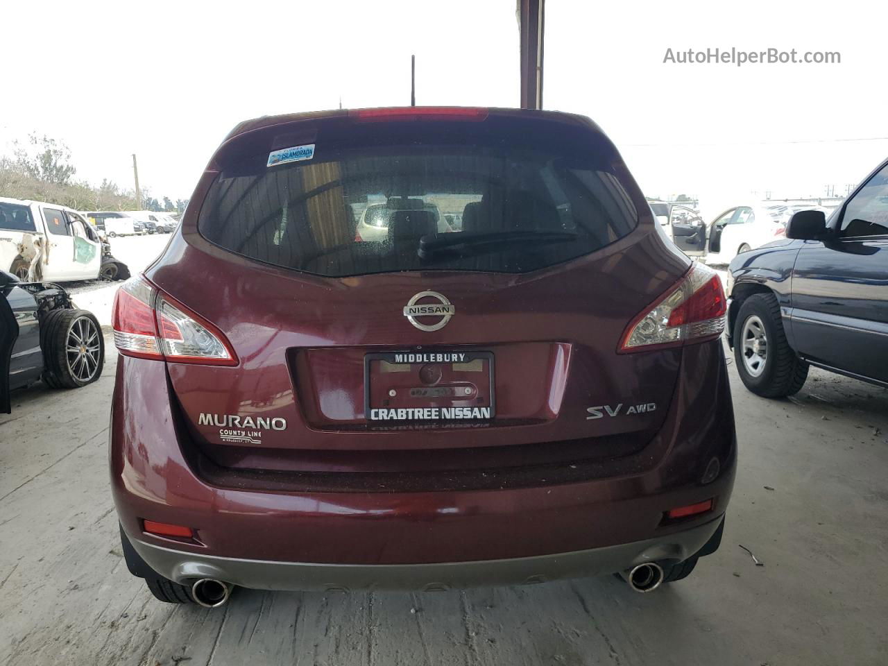 2011 Nissan Murano S Maroon vin: JN8AZ1MW6BW153839