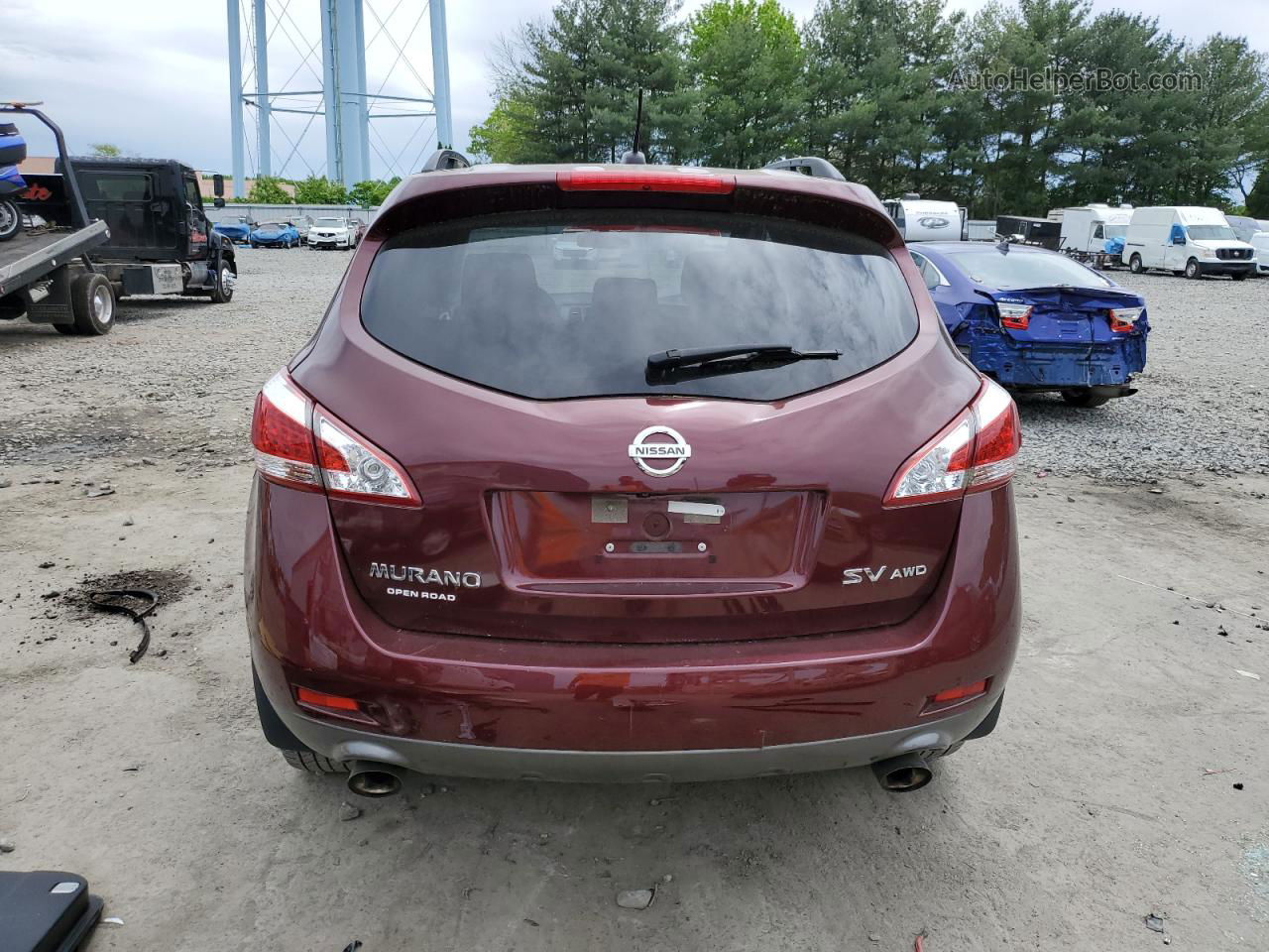 2011 Nissan Murano S Burgundy vin: JN8AZ1MW6BW182807