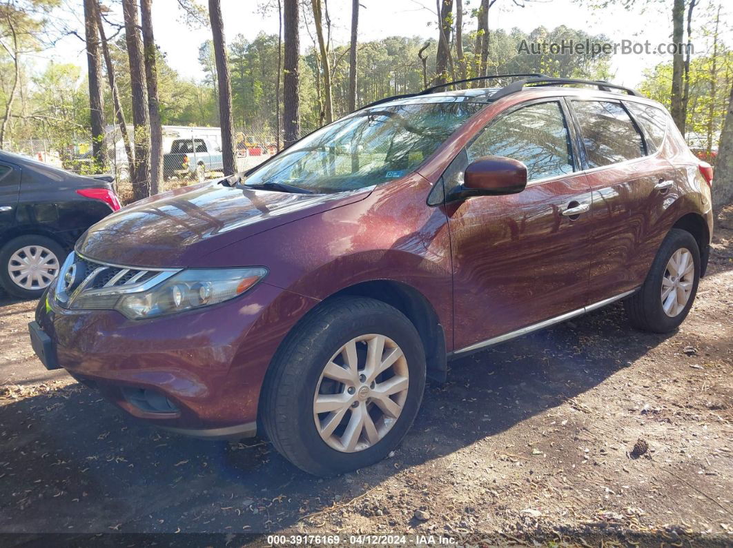 2011 Nissan Murano Sl Burgundy vin: JN8AZ1MW6BW186789