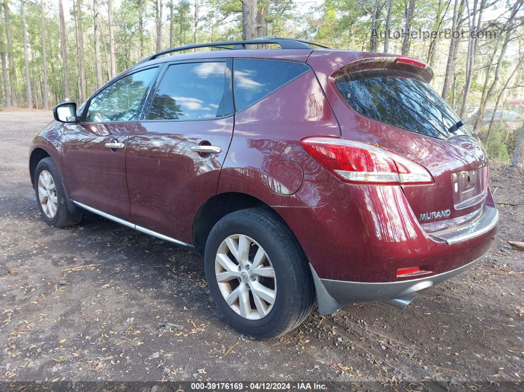 2011 Nissan Murano Sl Burgundy vin: JN8AZ1MW6BW186789