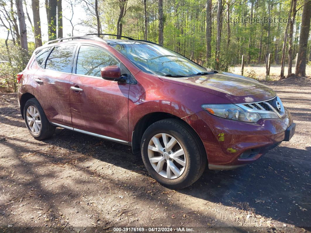 2011 Nissan Murano Sl Burgundy vin: JN8AZ1MW6BW186789