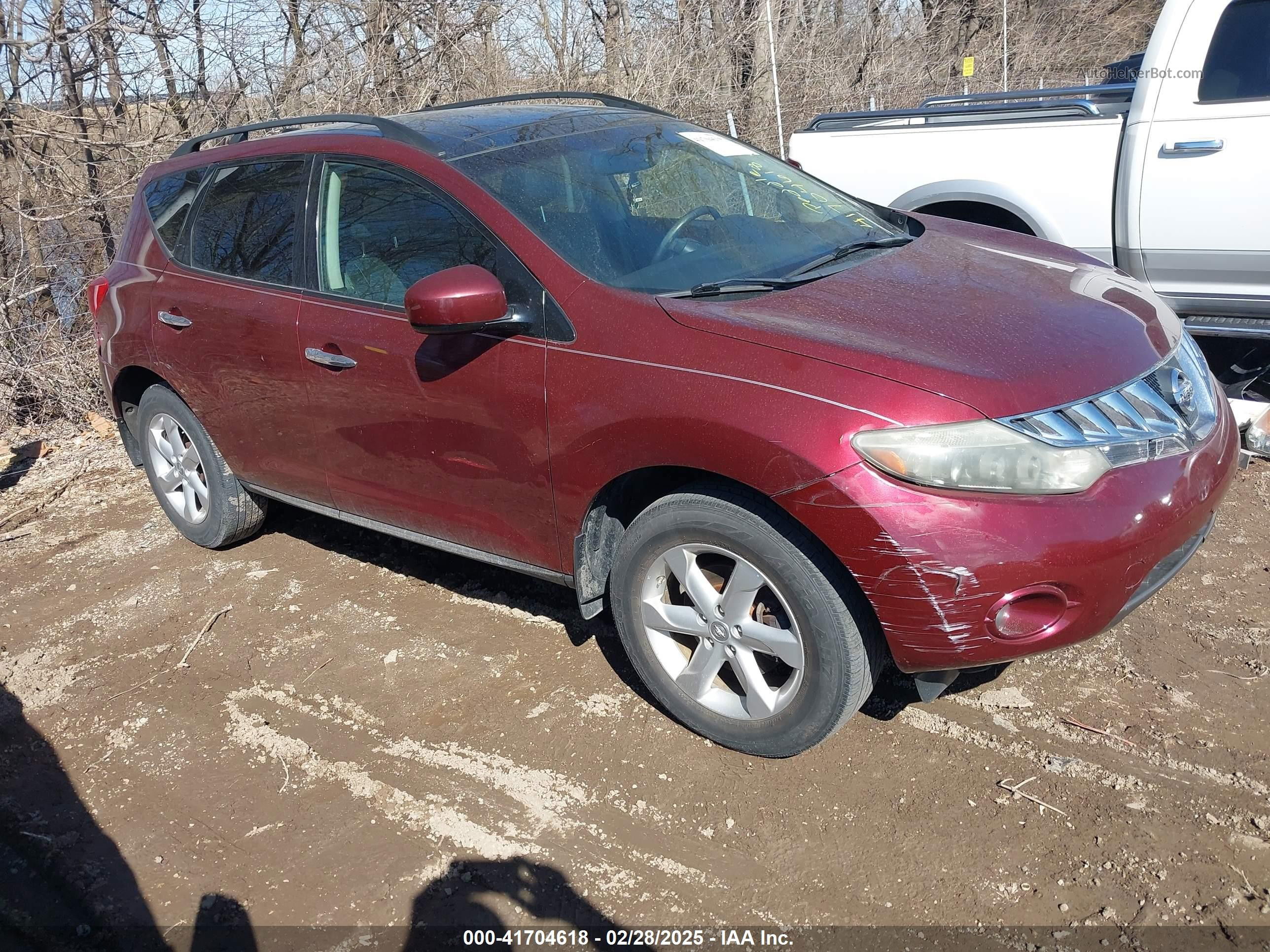 2010 Nissan Murano Sl Maroon vin: JN8AZ1MW7AW103787