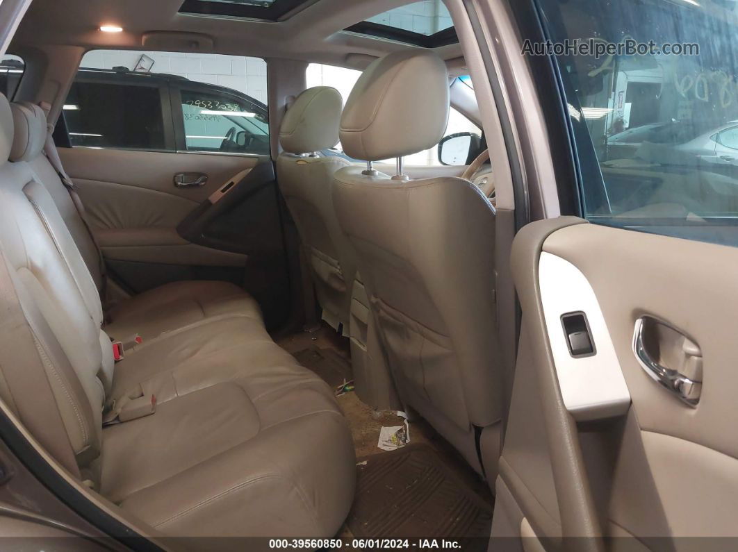 2010 Nissan Murano Sl Brown vin: JN8AZ1MW7AW124753