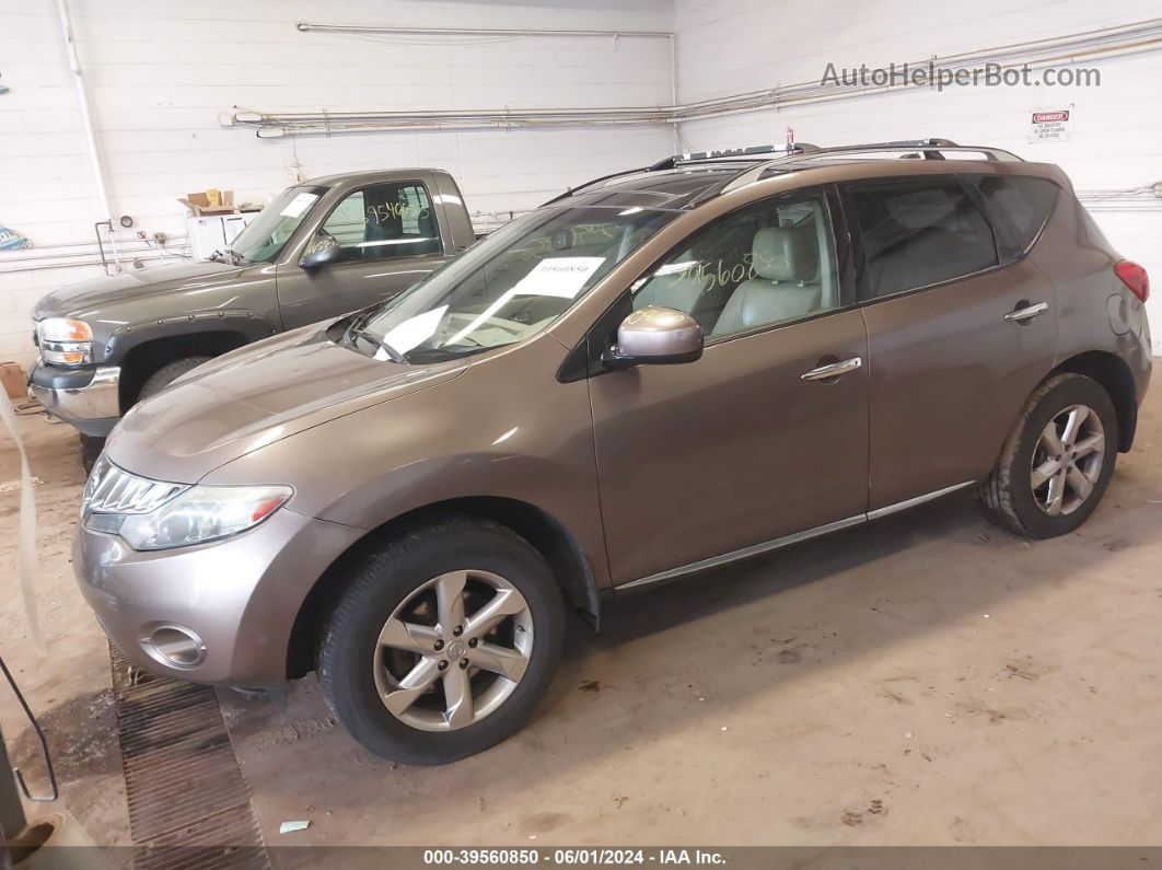 2010 Nissan Murano Sl Brown vin: JN8AZ1MW7AW124753