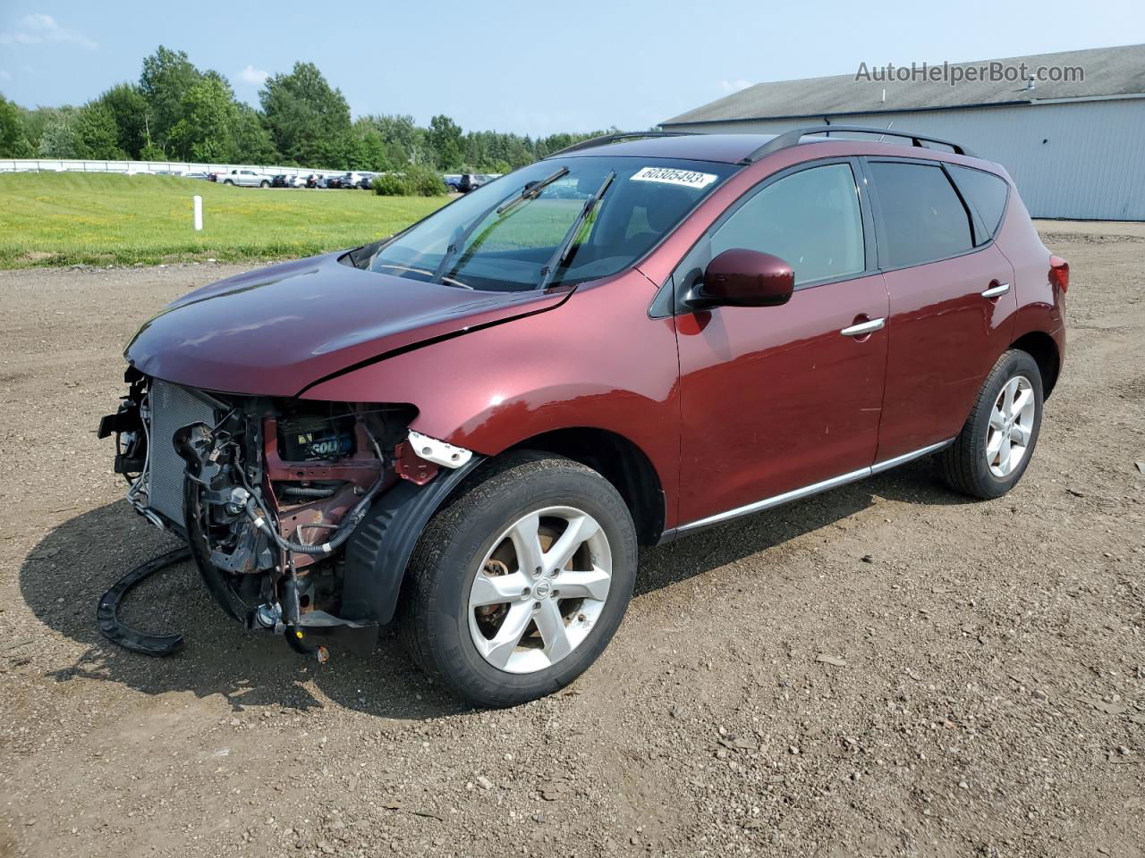 2010 Nissan Murano S Burgundy vin: JN8AZ1MW7AW127071