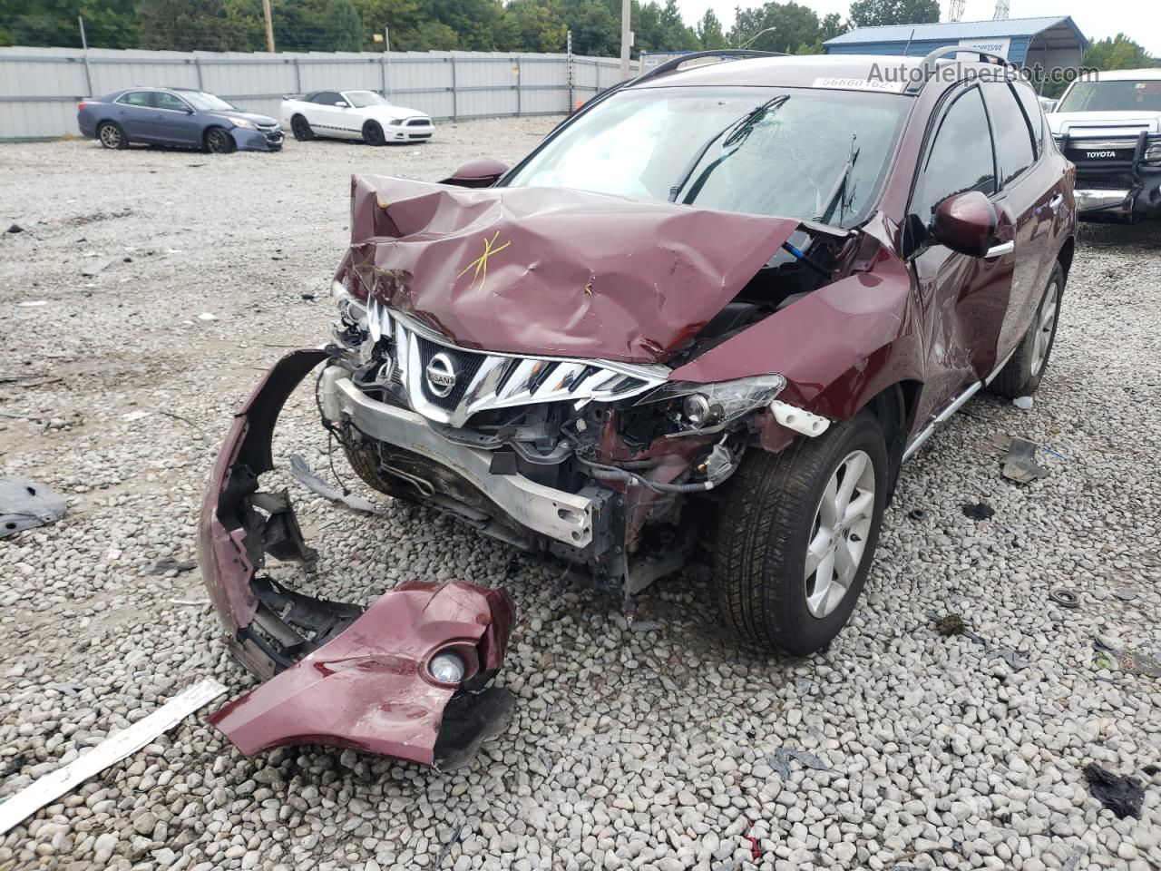 2010 Nissan Murano S Burgundy vin: JN8AZ1MW8AW112577