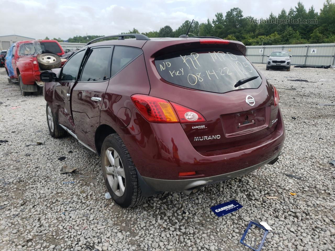 2010 Nissan Murano S Burgundy vin: JN8AZ1MW8AW112577