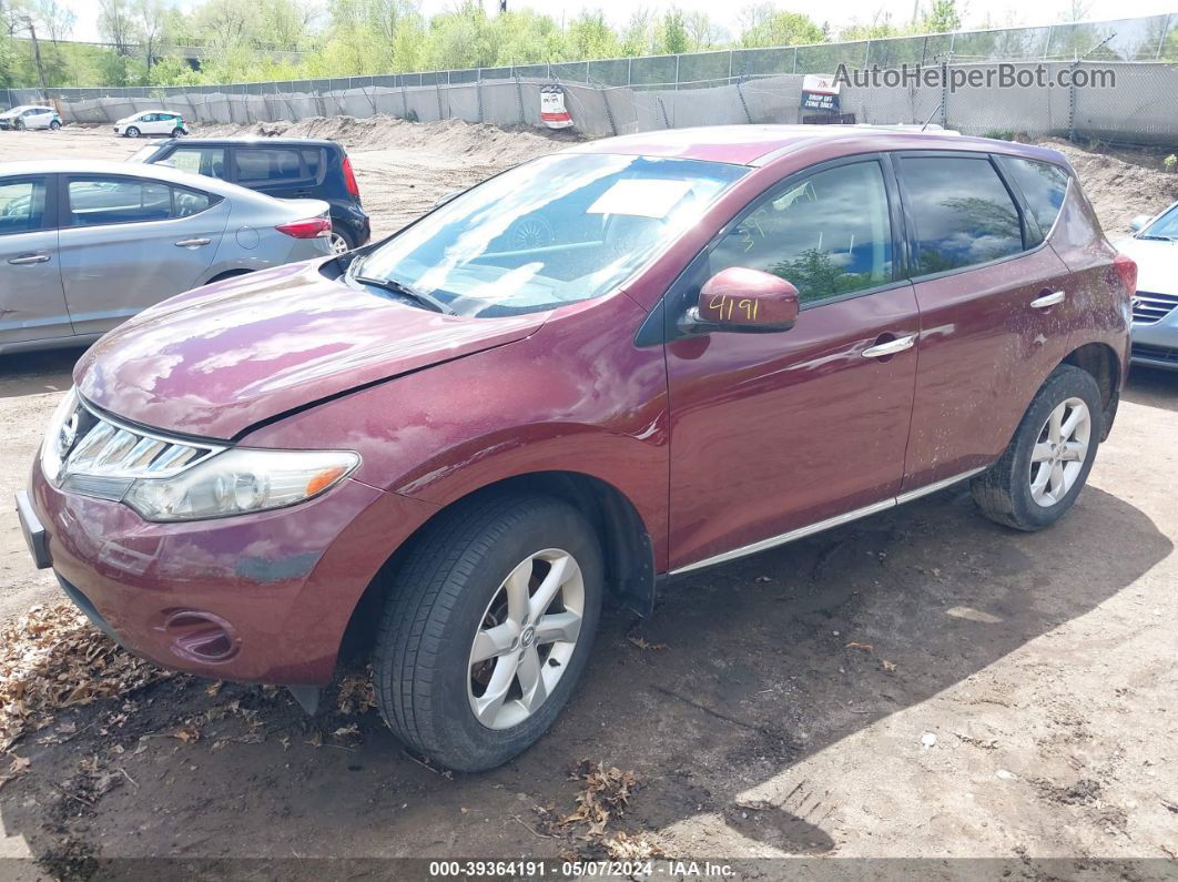 2010 Nissan Murano S Maroon vin: JN8AZ1MW8AW136362