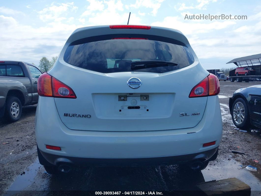 2010 Nissan Murano Sl White vin: JN8AZ1MW9AW136709