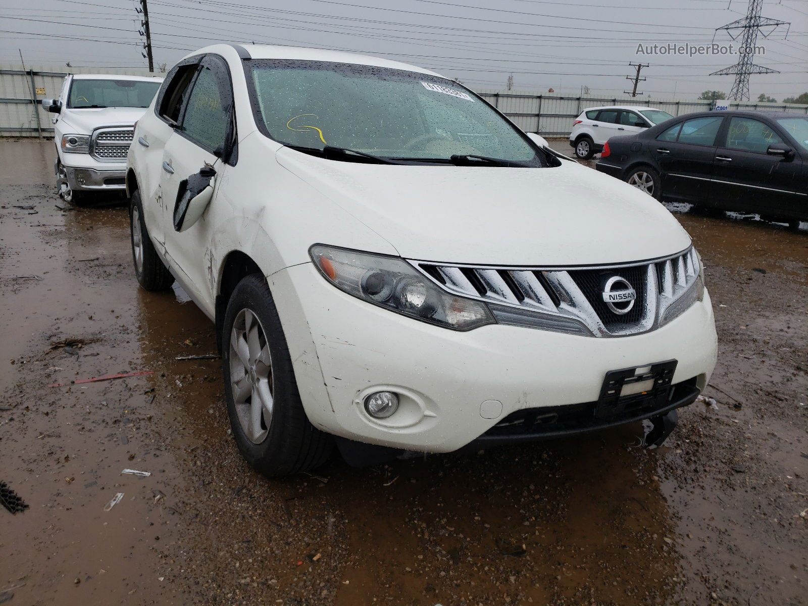 2010 Nissan Murano S White vin: JN8AZ1MW9AW139268