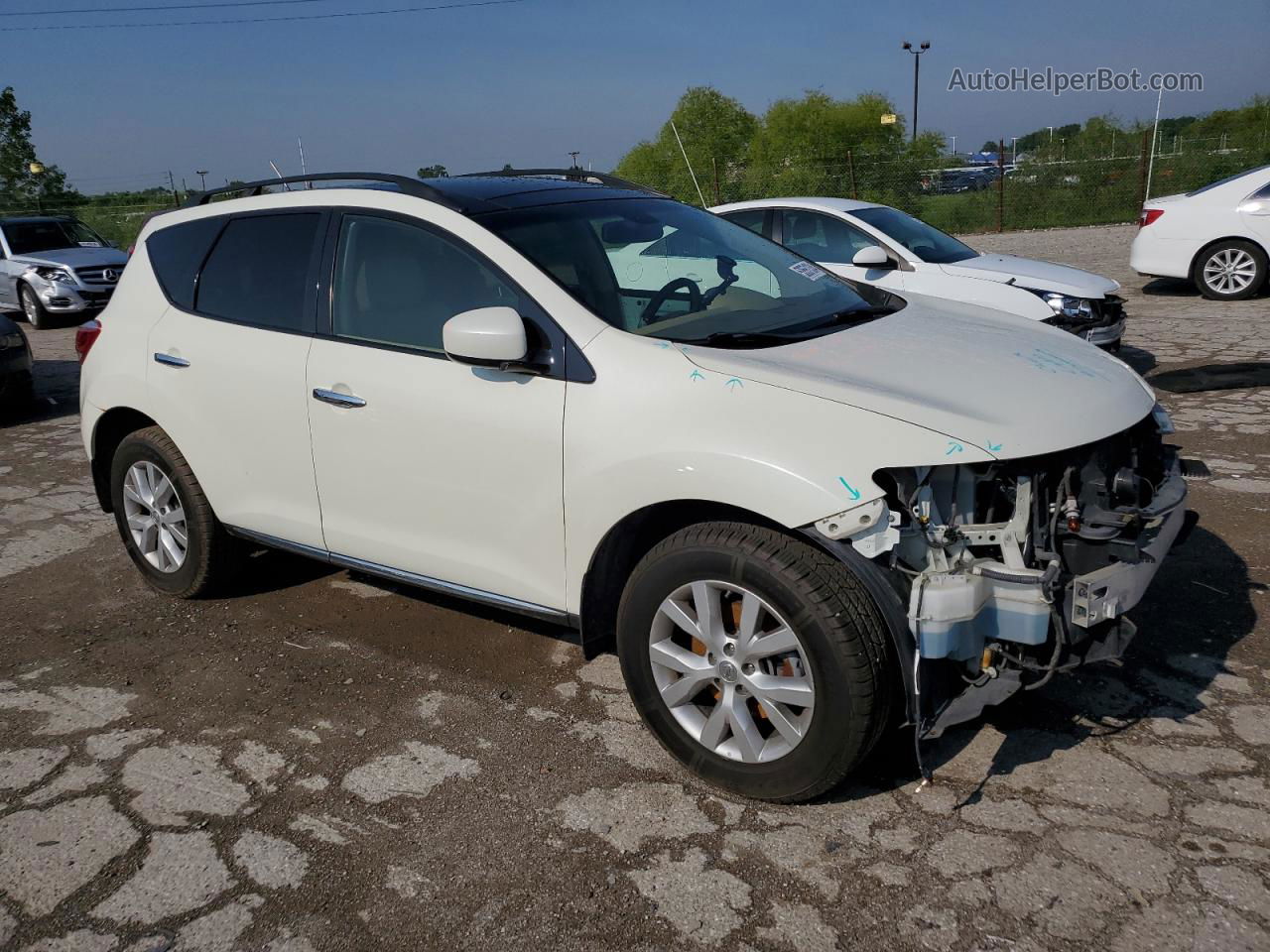 2011 Nissan Murano S White vin: JN8AZ1MW9BW185331