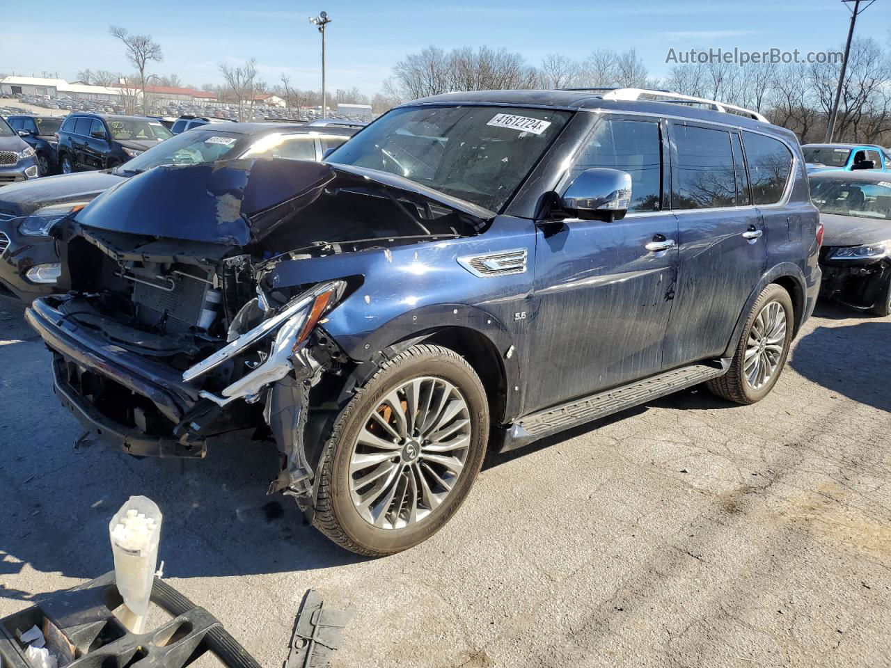 2018 Infiniti Qx80 Base Blue vin: JN8AZ2NC9J9440065