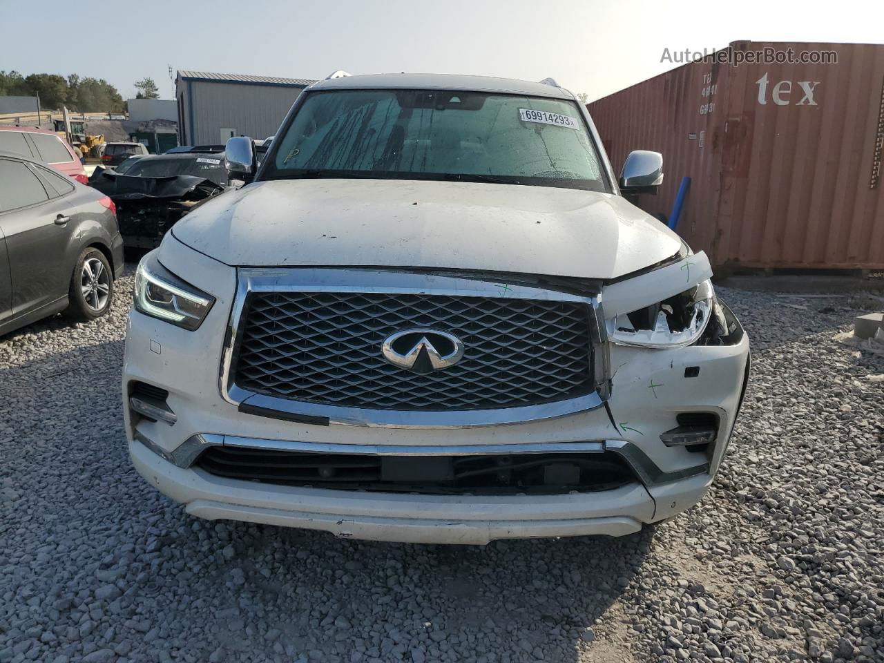 2018 Infiniti Qx80 Base White vin: JN8AZ2ND4J9840818