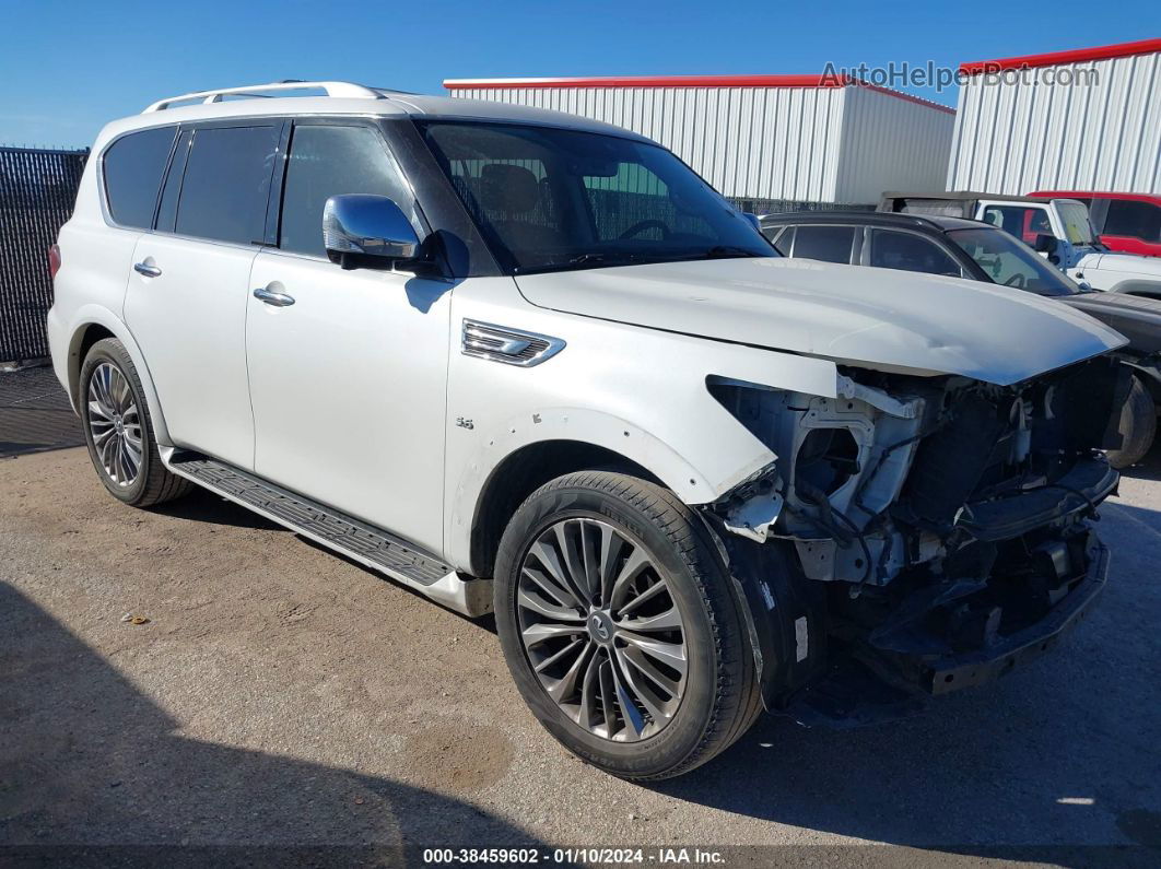 2018 Infiniti Qx80 White vin: JN8AZ2ND7J9840411