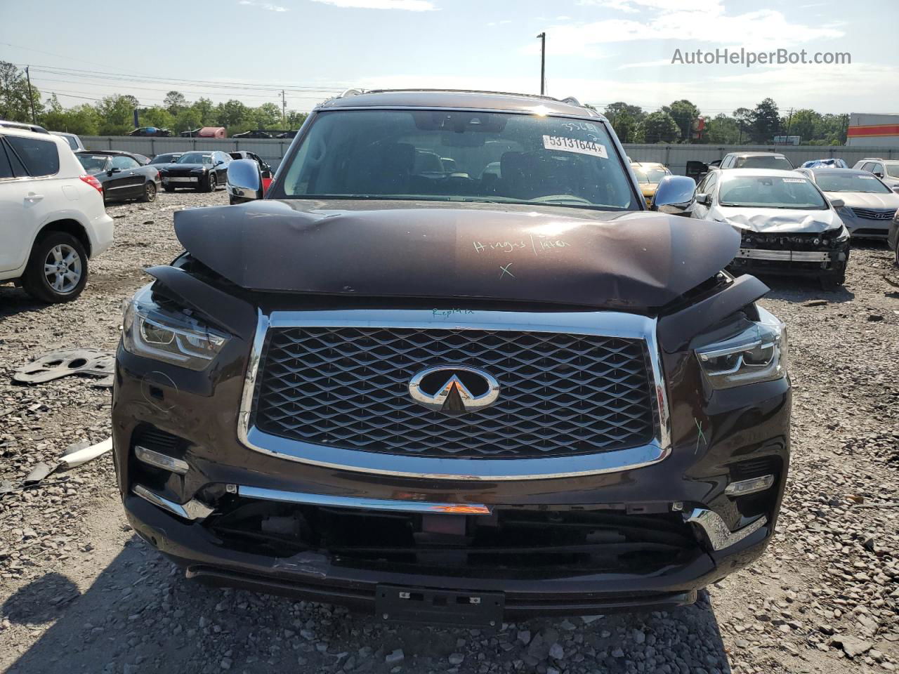 2019 Infiniti Qx80 Luxe Коричневый vin: JN8AZ2ND9K9850729