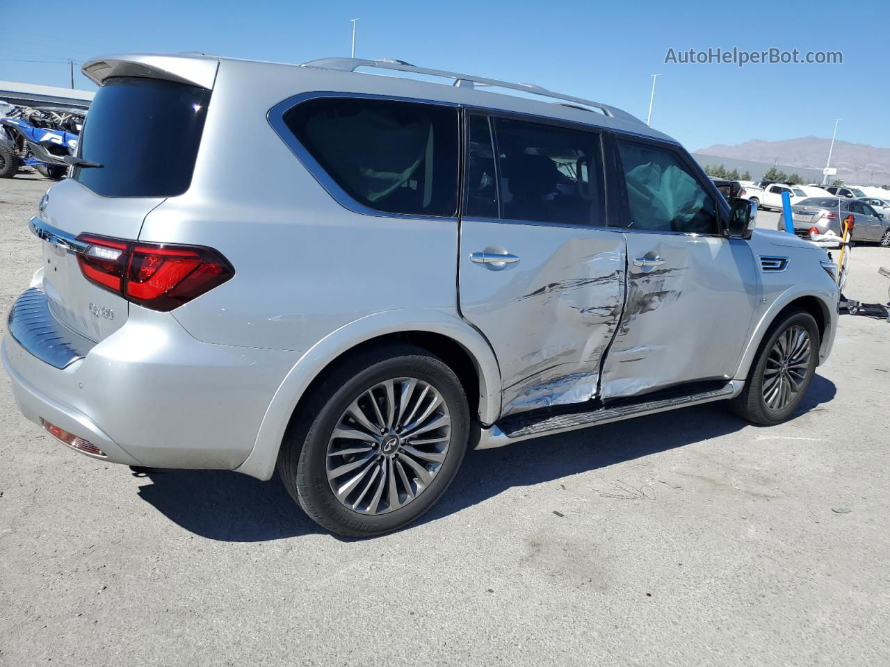 2018 Infiniti Qx80 Base Silver vin: JN8AZ2NDXJ9840595