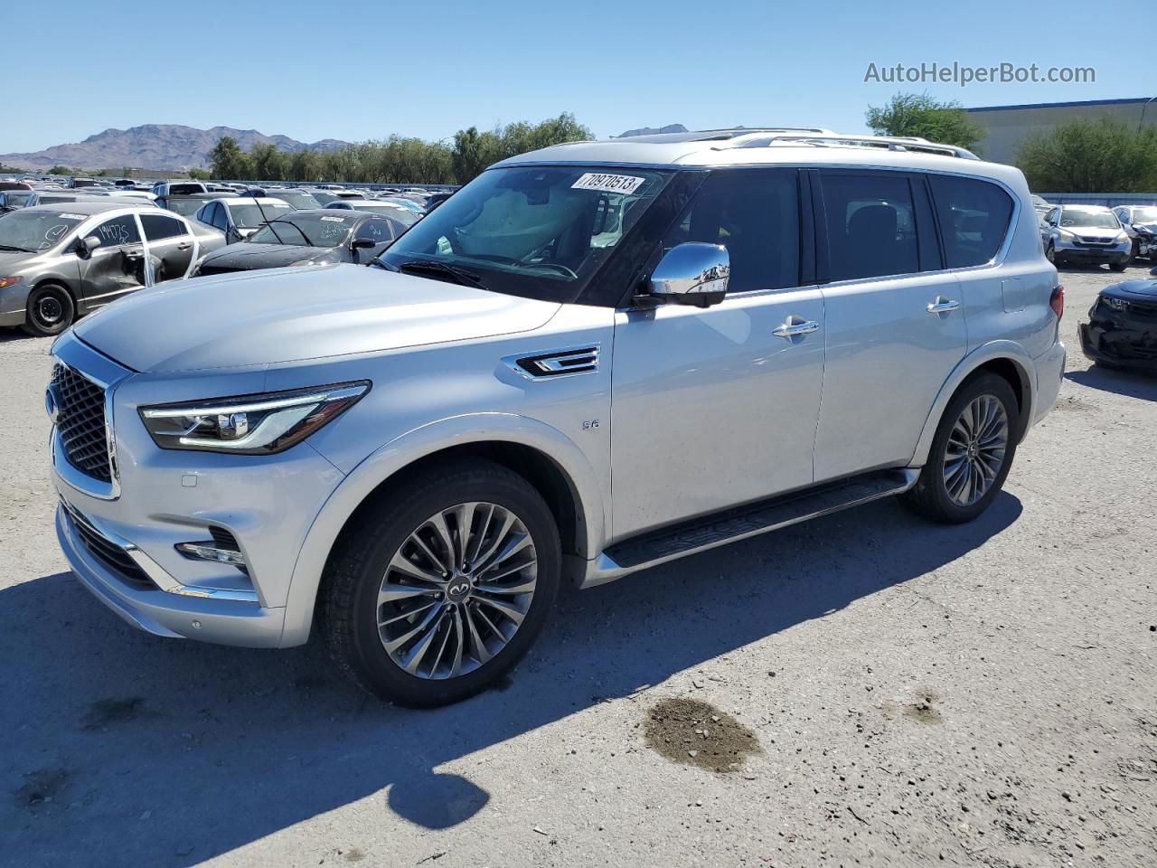 2018 Infiniti Qx80 Base Silver vin: JN8AZ2NDXJ9840595