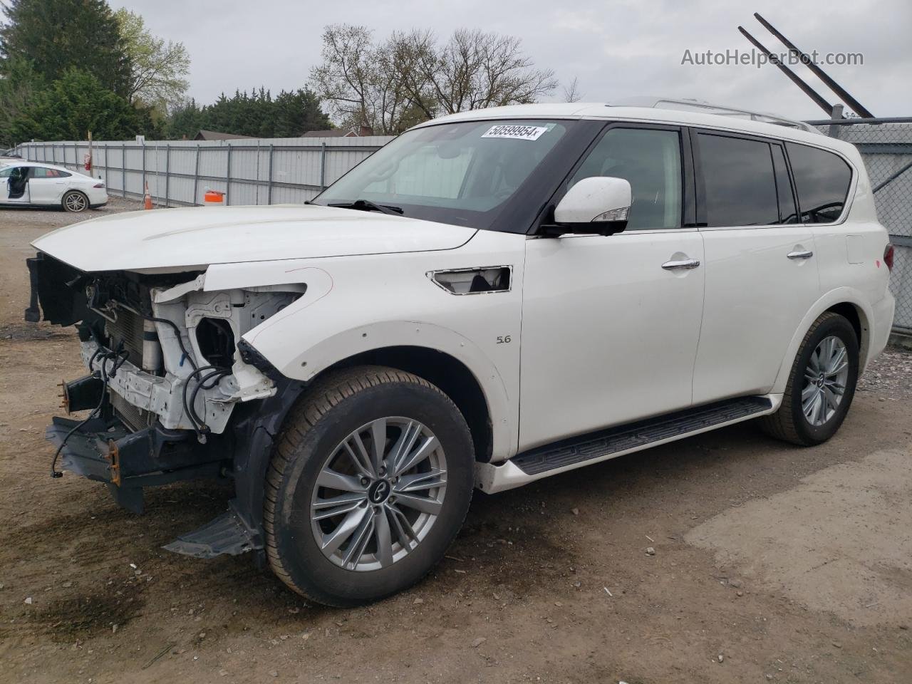 2019 Infiniti Qx80 Luxe White vin: JN8AZ2NE1K9226920