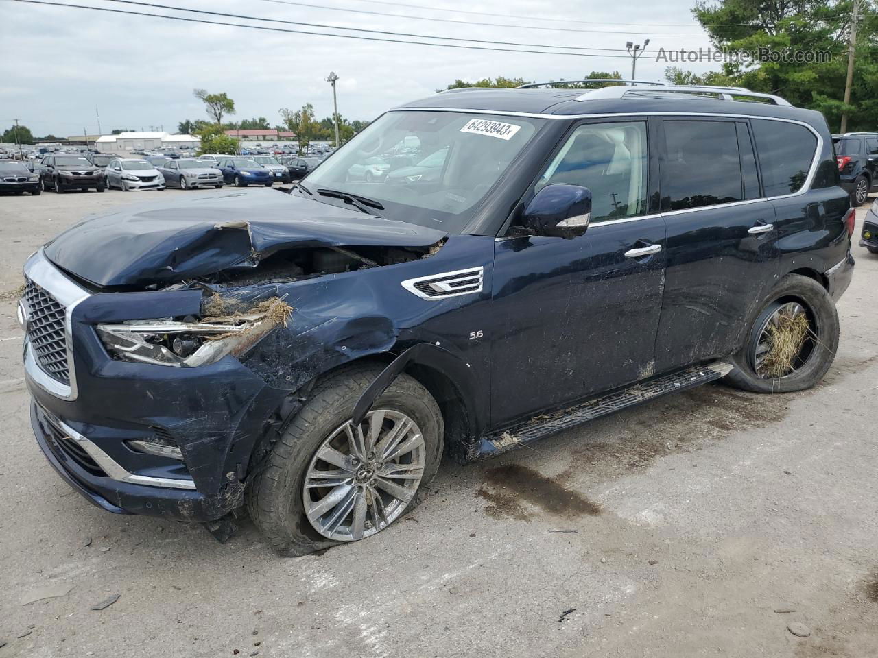 2019 Infiniti Qx80 Luxe Blue vin: JN8AZ2NE1K9238629